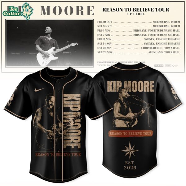 Kip Moore Reason To Believe Tour Baseball Jersey Limited Edition