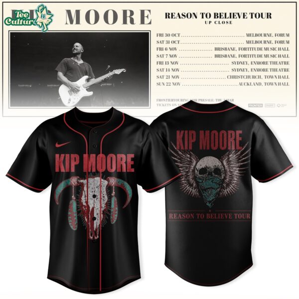 Kip Moore Reason To Believe Tour Baseball Jersey Limited Edition Ver2