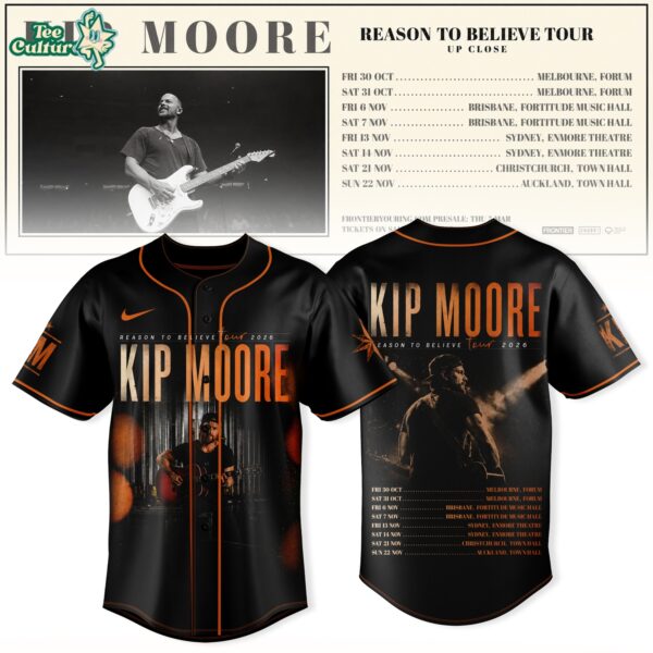 Kip Moore Reason To Believe Tour Baseball Jersey Limited Edition Ver3