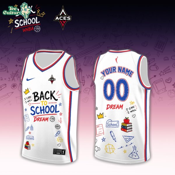 Las Vegas Aces WNBA Back To School 2026 Limited Edition White Jersey