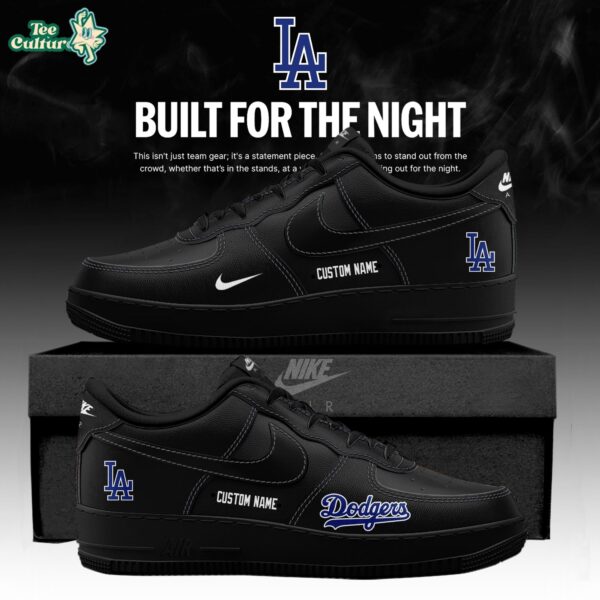 Los Angeles Dodgers 2026 Blackout Limited Edition Air Force 1 Sneakers