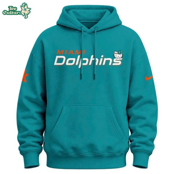 Miami Dolphins Hello Kitty 2026 Marine Blue Special Hoodie by Teesculture.com