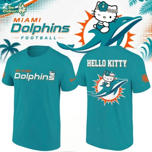 Miami Dolphins Hello Kitty Night 2026 Marine Blue Special Shirt