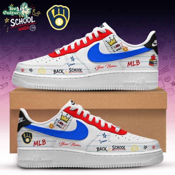 Milwaukee Brewers MLB Team x Back To School Nike Air Force 1 Low Custom 2026