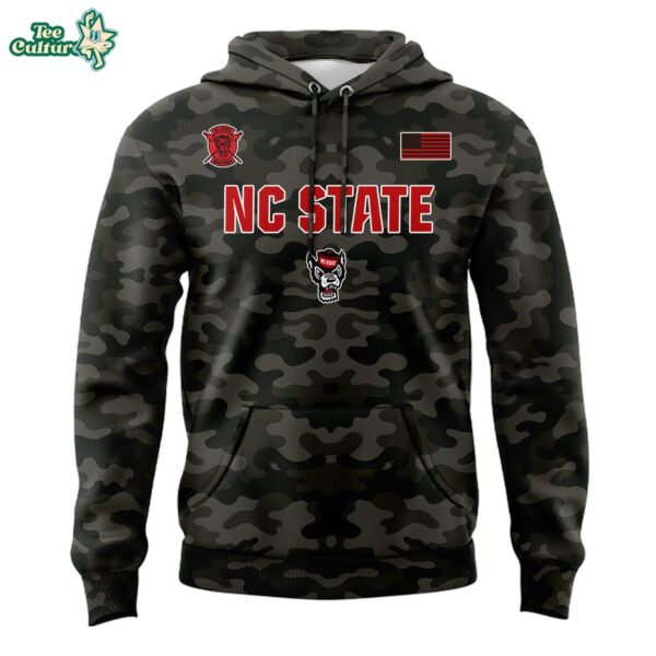 NC State Wolfpack 2026 Football Camo USA Hoodie by Teesculture.com