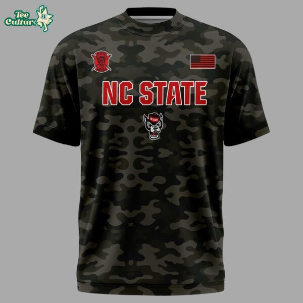 NC State Wolfpack 2026 Football Camo USA TShirt by Teesculture.com