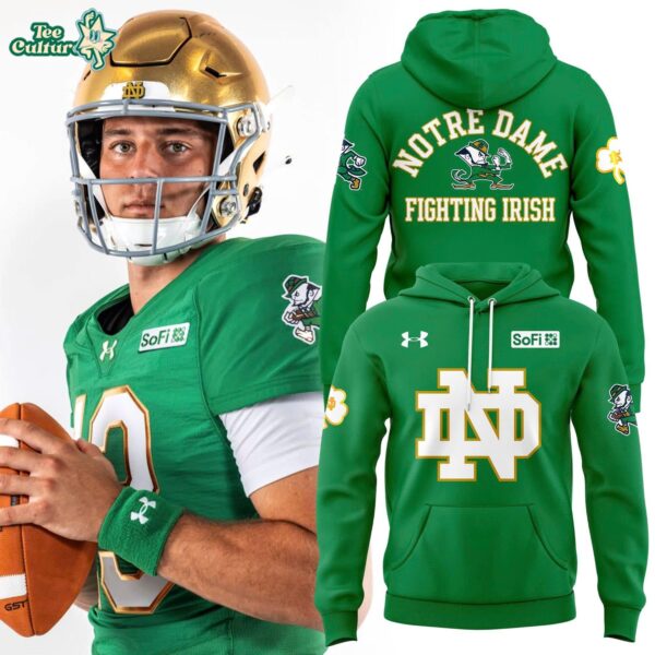 Notre Dame Fighting Irish Green Pullover Hoodie - NCAA College Football Fan Apparel