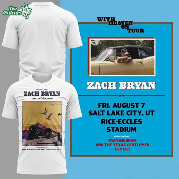 Special 2026 Zach Bryan Rice-Eccles Stadium Concert T-Shirt Version 2