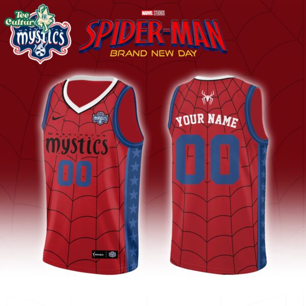 Washington Mystics X Spider-Man Brand New Day 2026 Limited Edition Basketball Jersey